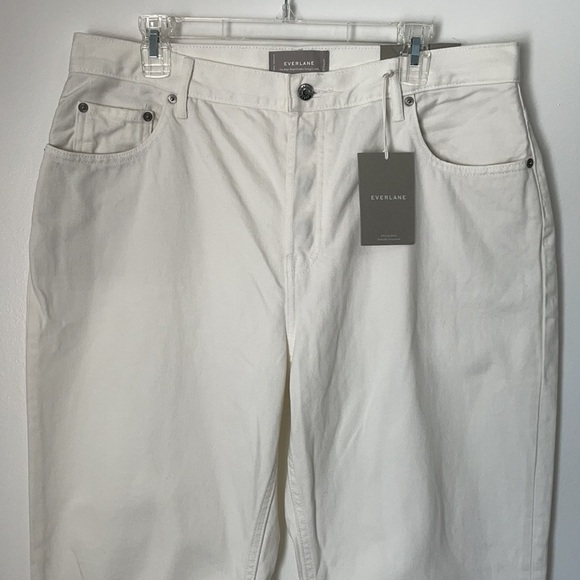 Everlane The High Rise Cheeky Straight Jean White 33 - Picture 3 of 11